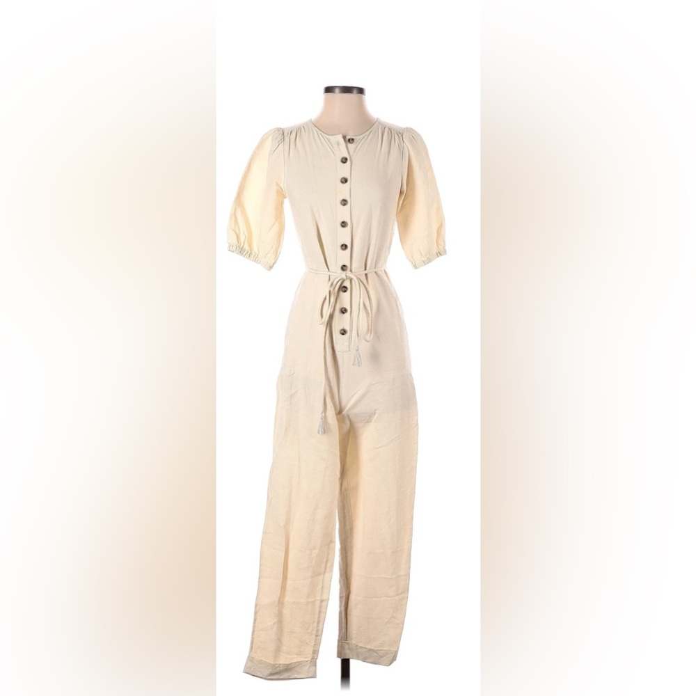 Madewell cream jumpsuit